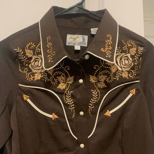 Panhandle slim chocolate brown shirt